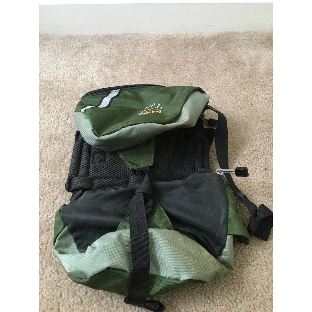Olly Dog Sport Pet Saddle Backpack Bag Outdoor Green